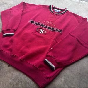 STARTER Red San Francisco Crewneck Sweater